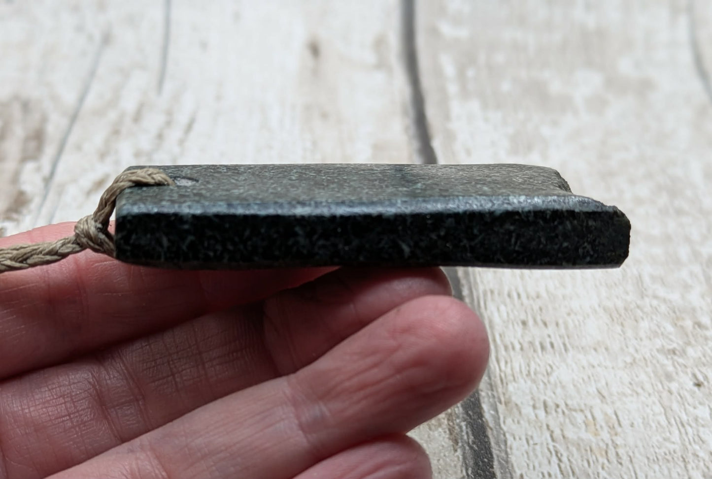 Preseli bluestone large statment pendant with live edge.