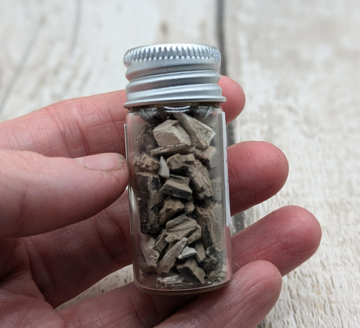 Mammoth ivory vial for jewellery inlay or spell ingredients.