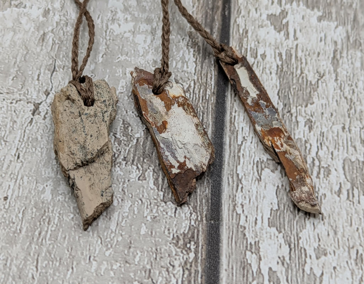 British small mammoth ivory tusk fossil pendant from Oxfordshire.