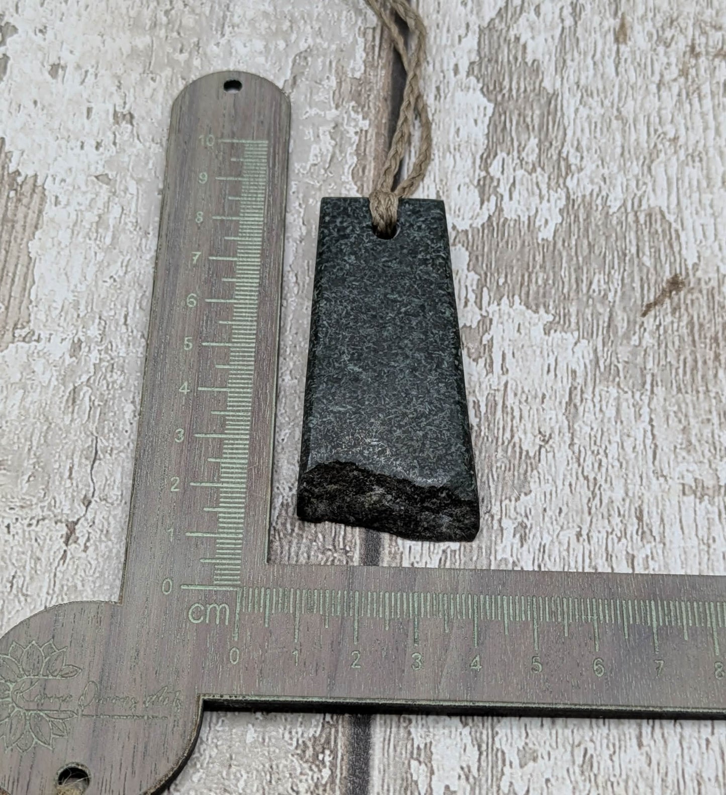 Preseli bluestone large statment pendant with live edge.