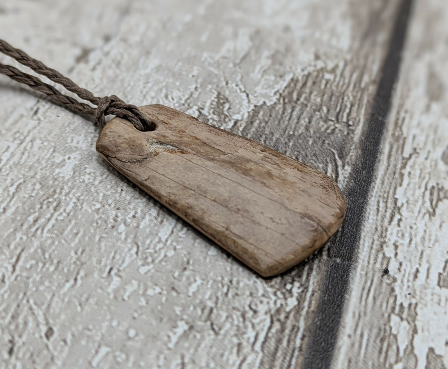 Mammoth ivory tusk fossil roimata tear drop pendant.