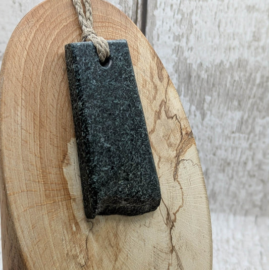 Preseli bluestone large statment pendant with live edge.