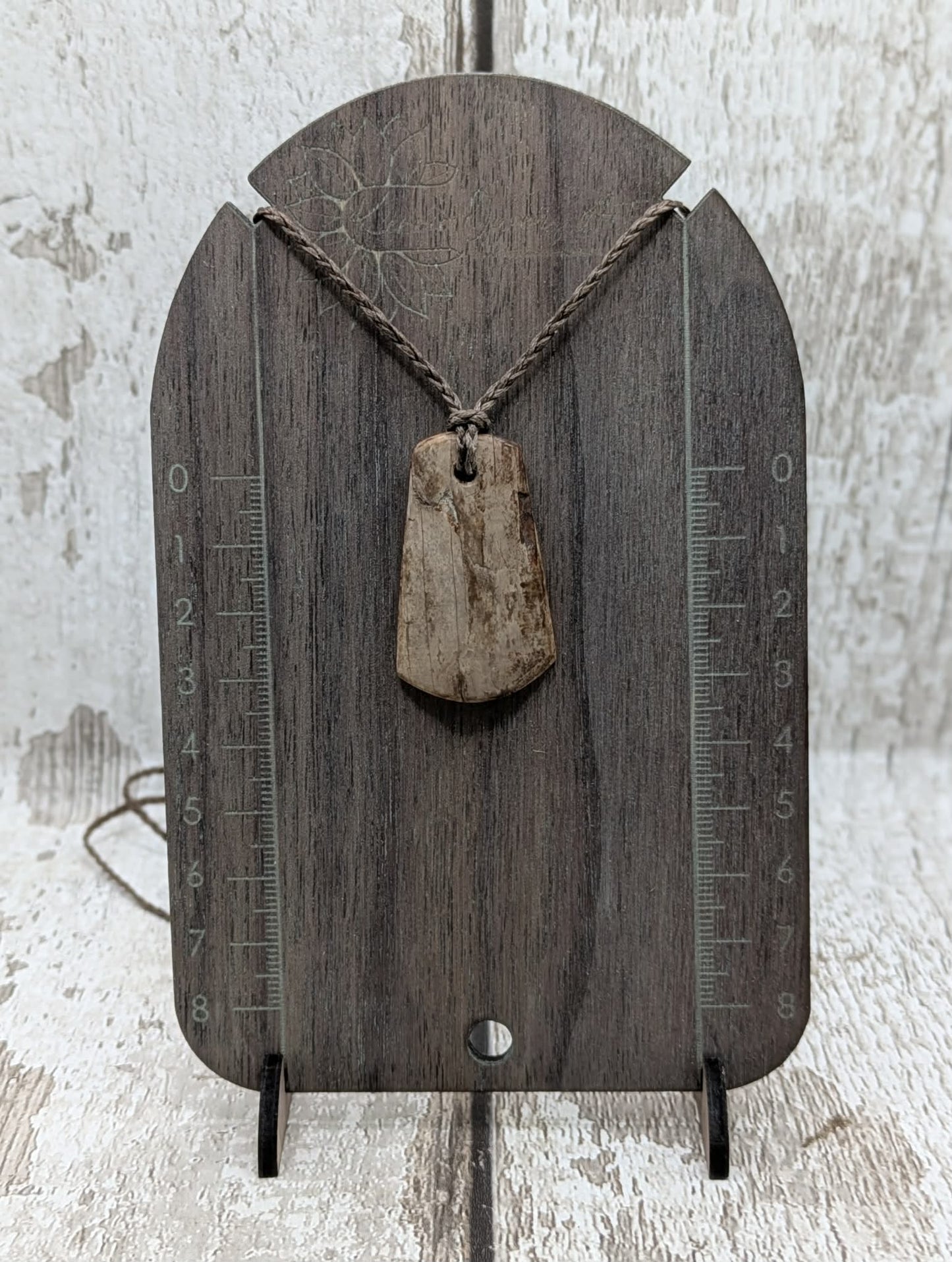 Mammoth ivory tusk fossil roimata tear drop pendant.