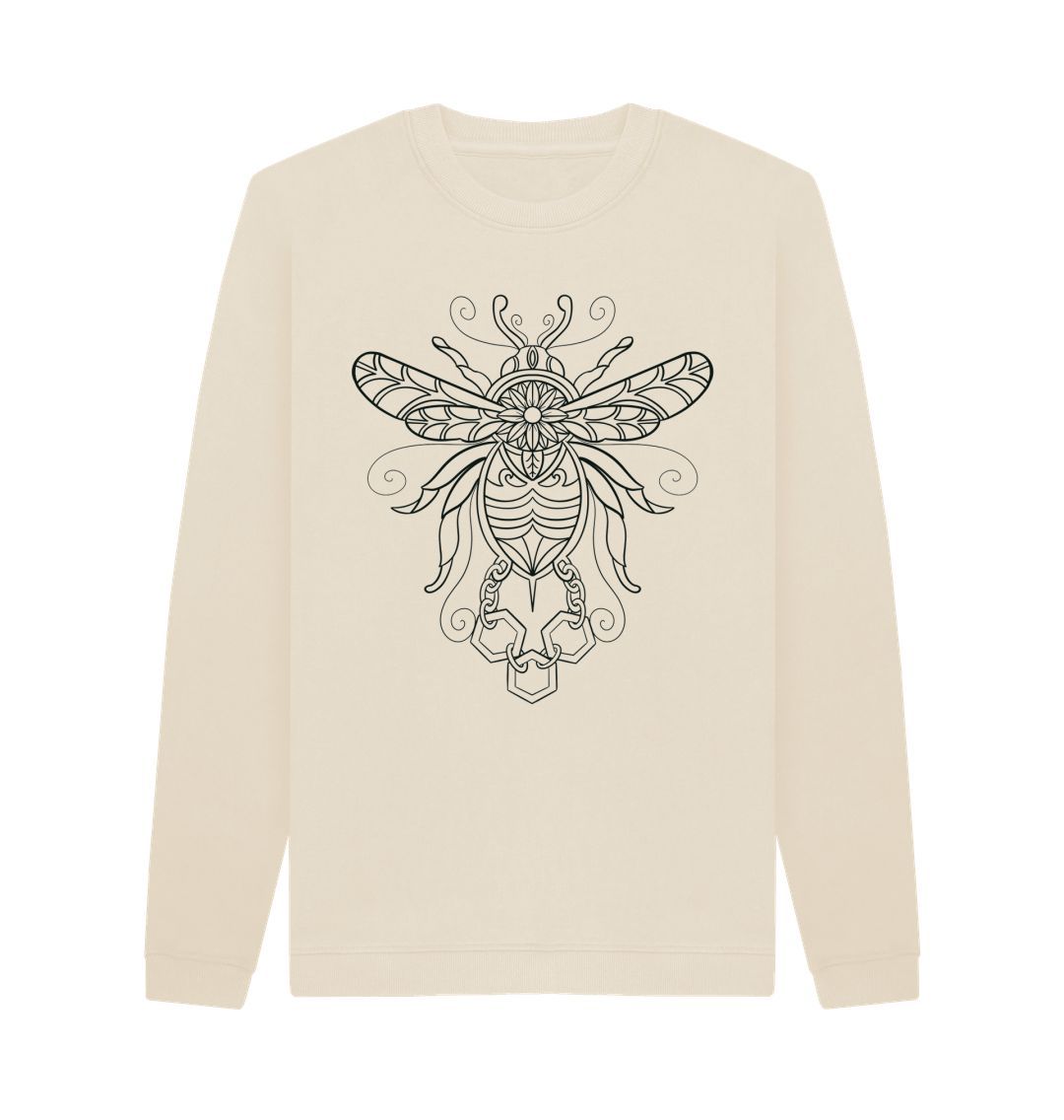 Oat Unisex black lined gilded bumblebee sweatshirt.