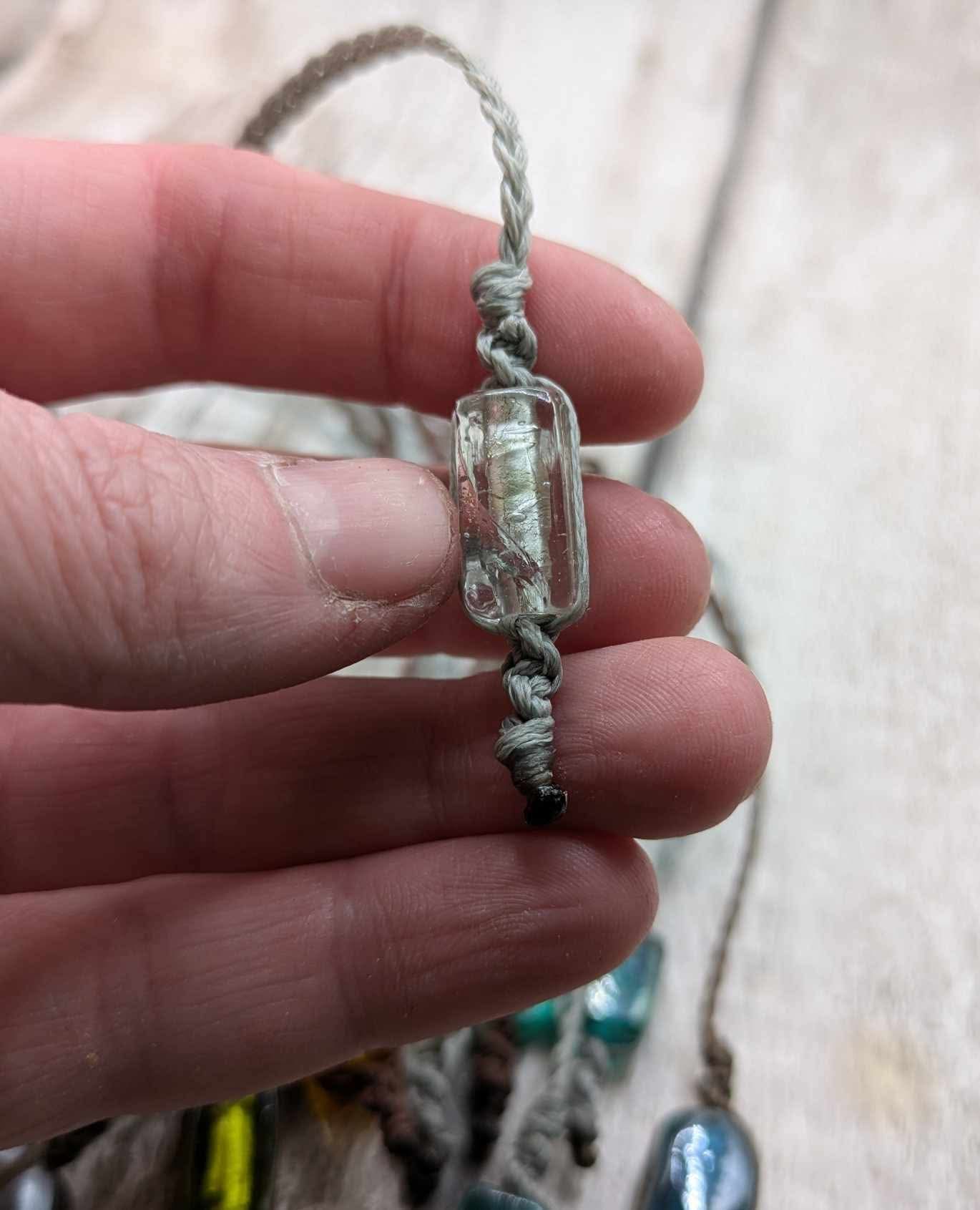Glass bead bookmark tassel.