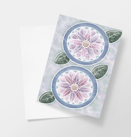 Twin sister florals greetings cards.