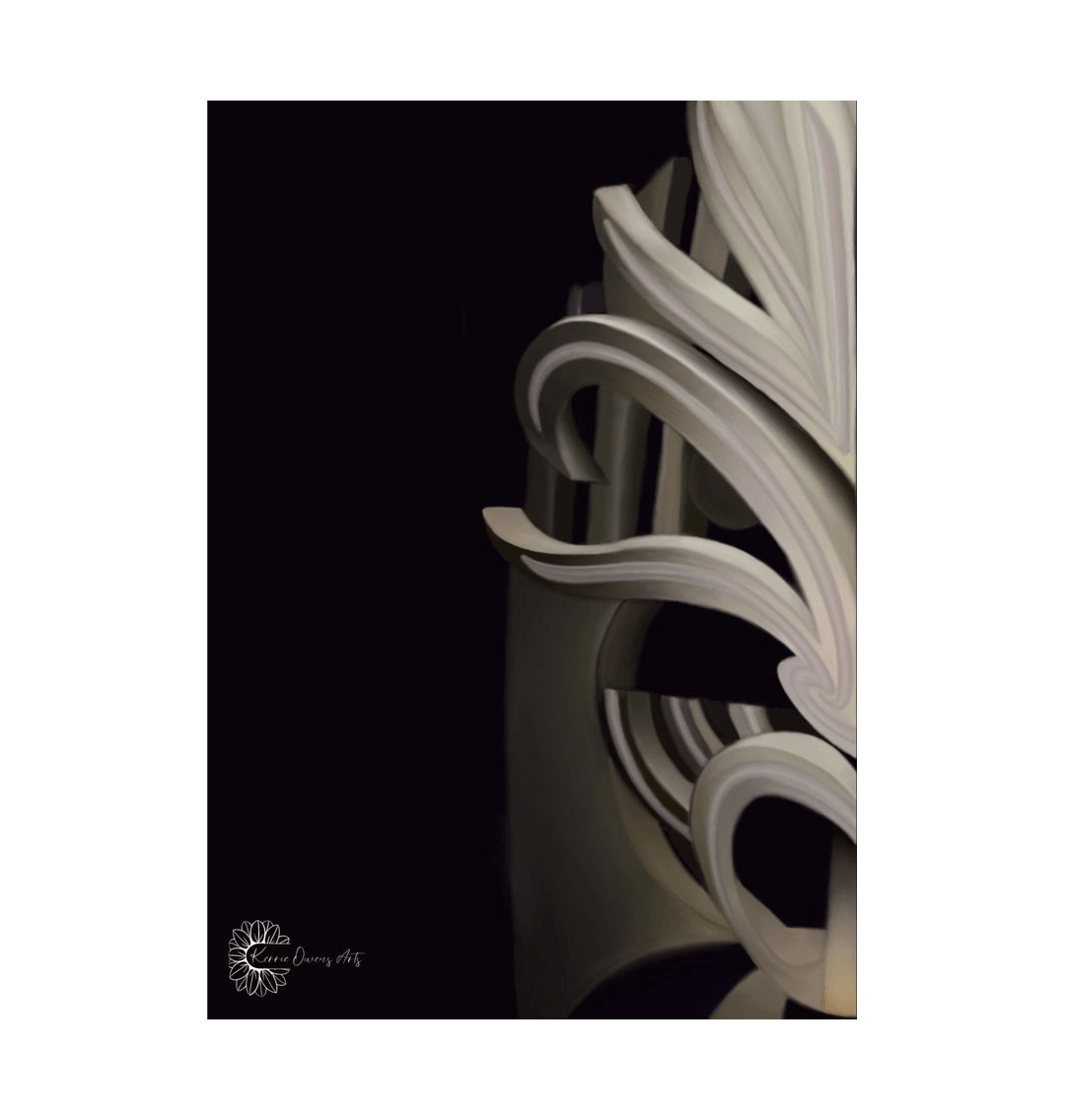 White Ancestor of Te Papa side view poster print.