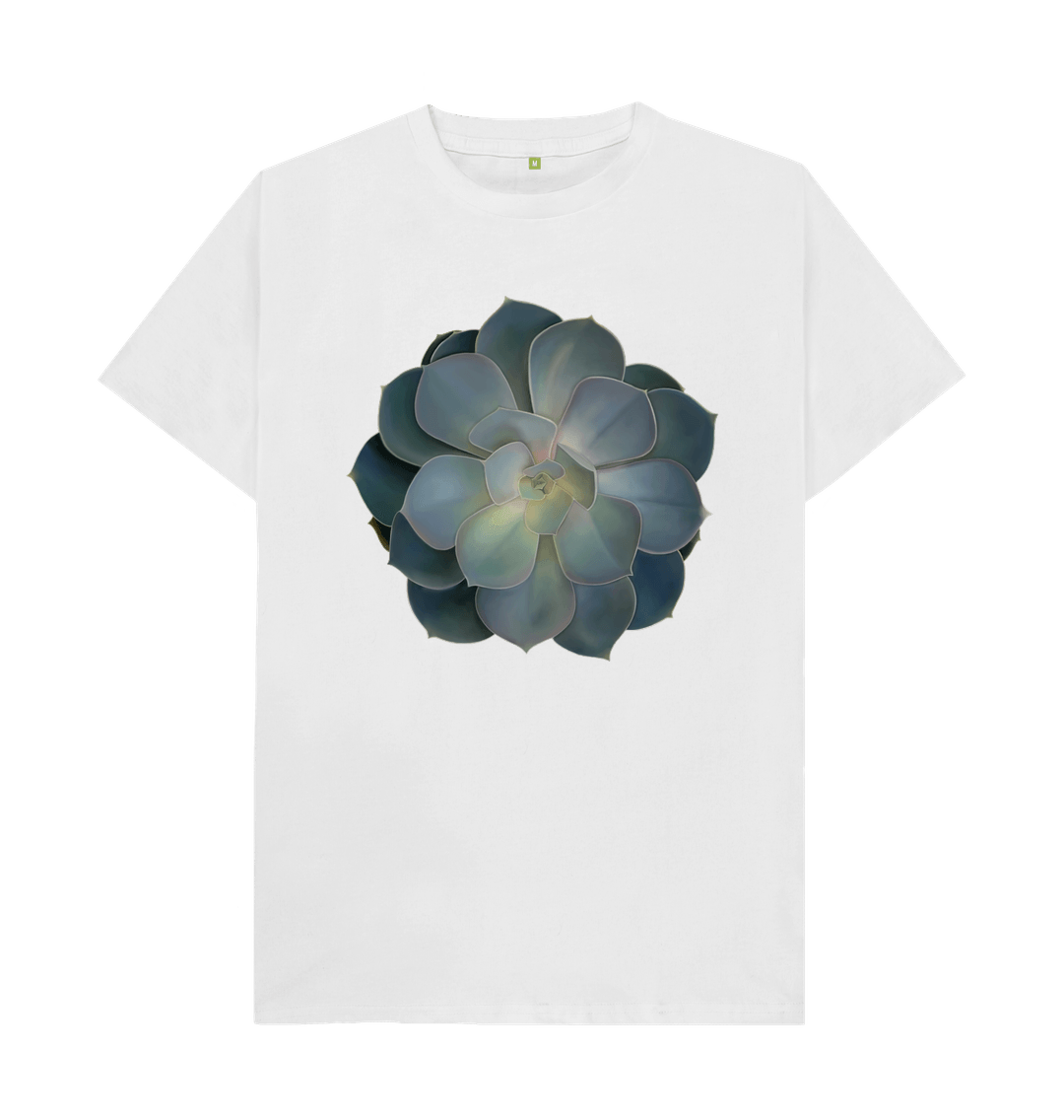 White Green ombre succulent unisex T-Shirt.