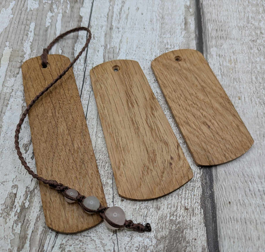 Oak wood book mark.
