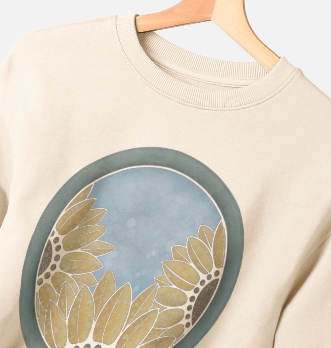 The triple sunflower oversized women’ sweatshirt.