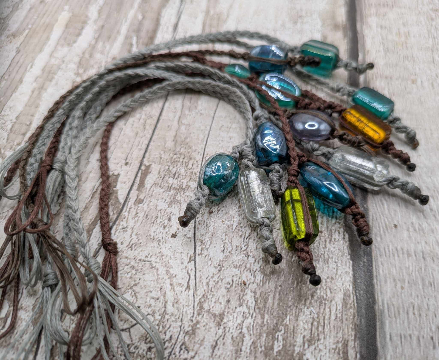 Glass bead bookmark tassel.