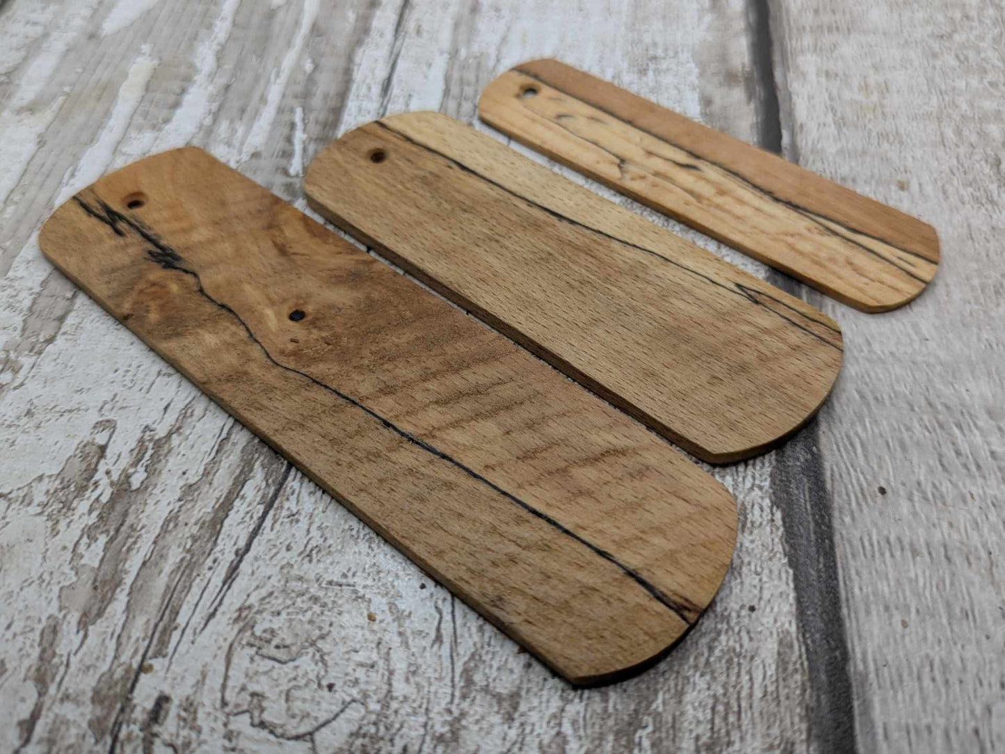 Spalted beech wood bookmark.