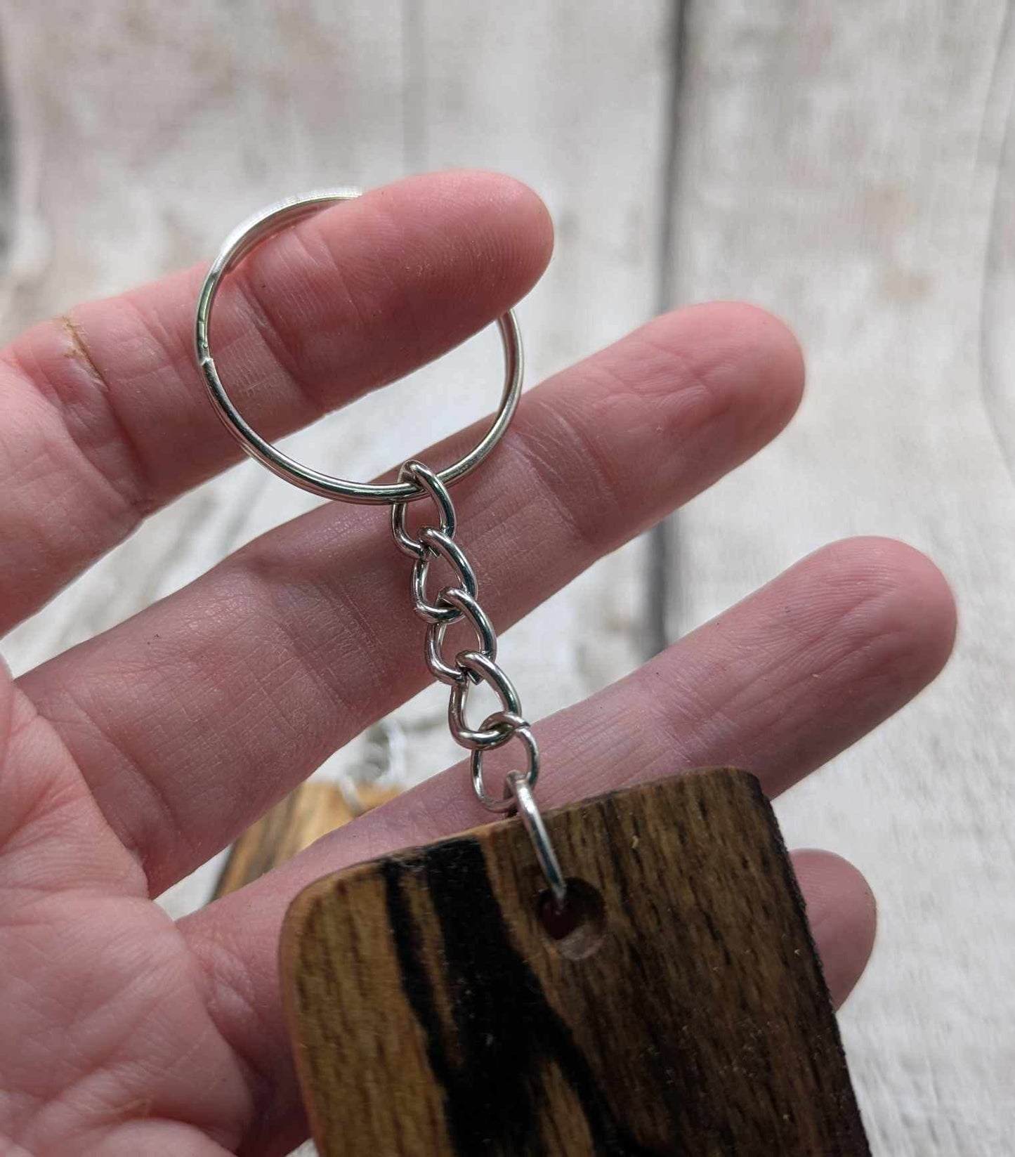 Spalted beech protection bind rune keyring