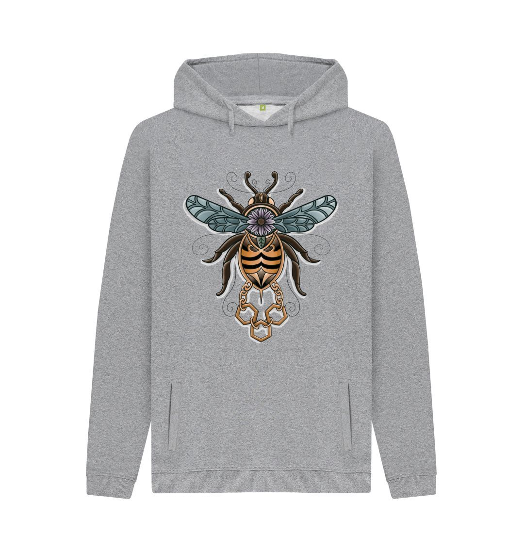 Light Heather Unisex The guided bumblebee Hoodie.