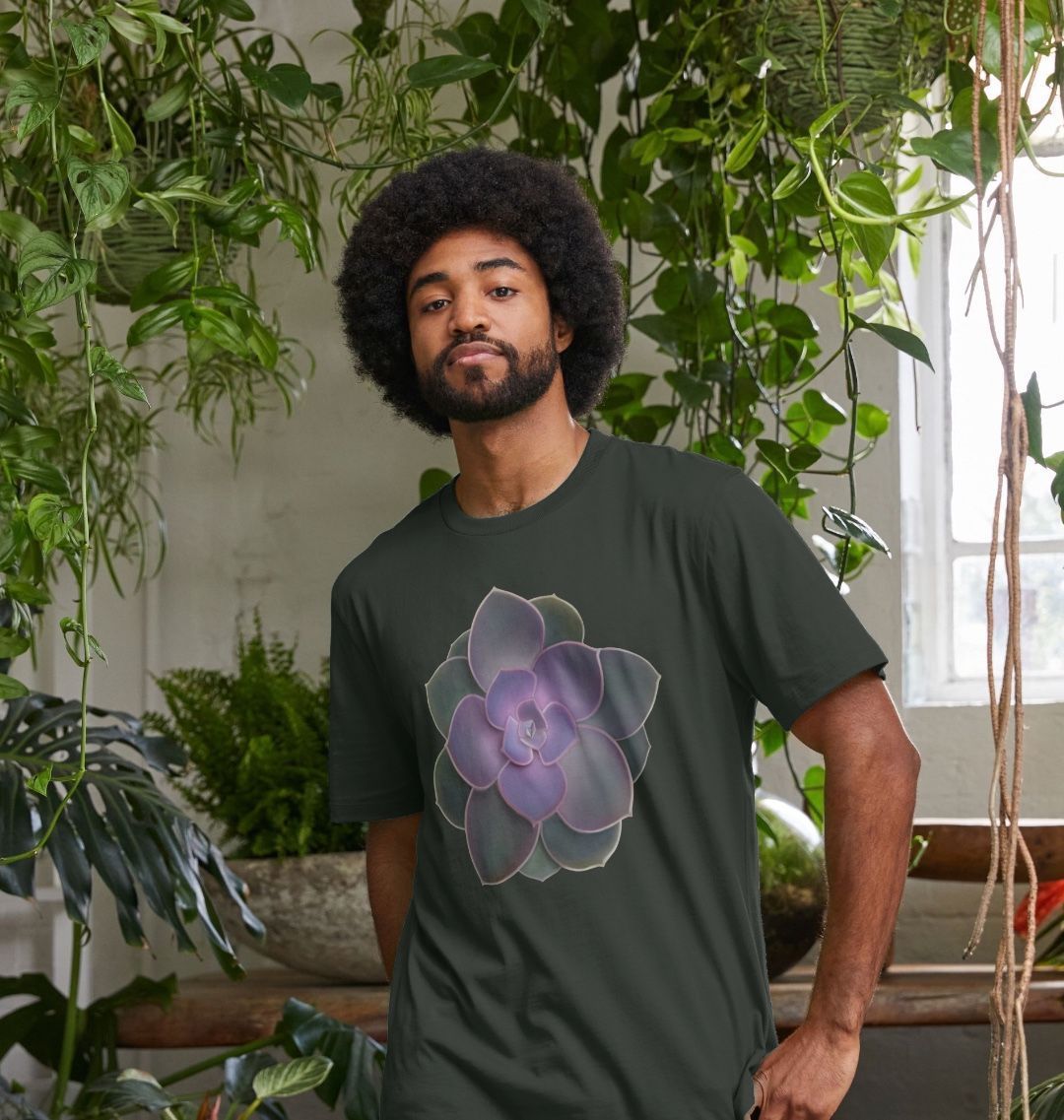 Purple ombre succulent unisex T-shirt.