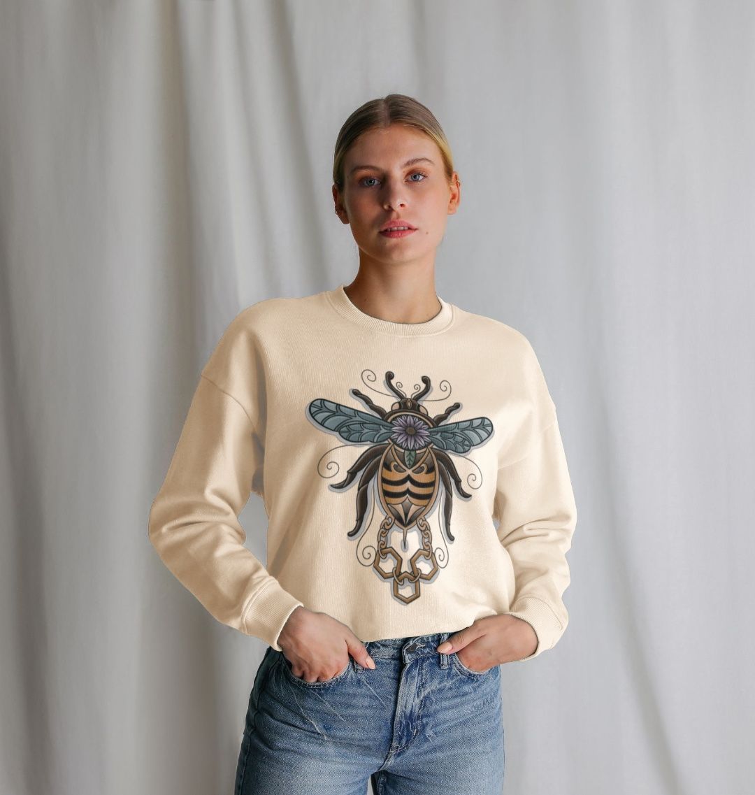 Gilded bumblebee women’s oversized sweatshirt.