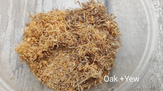 oak and yew wood shavings for rituals, spellwork or recycling.