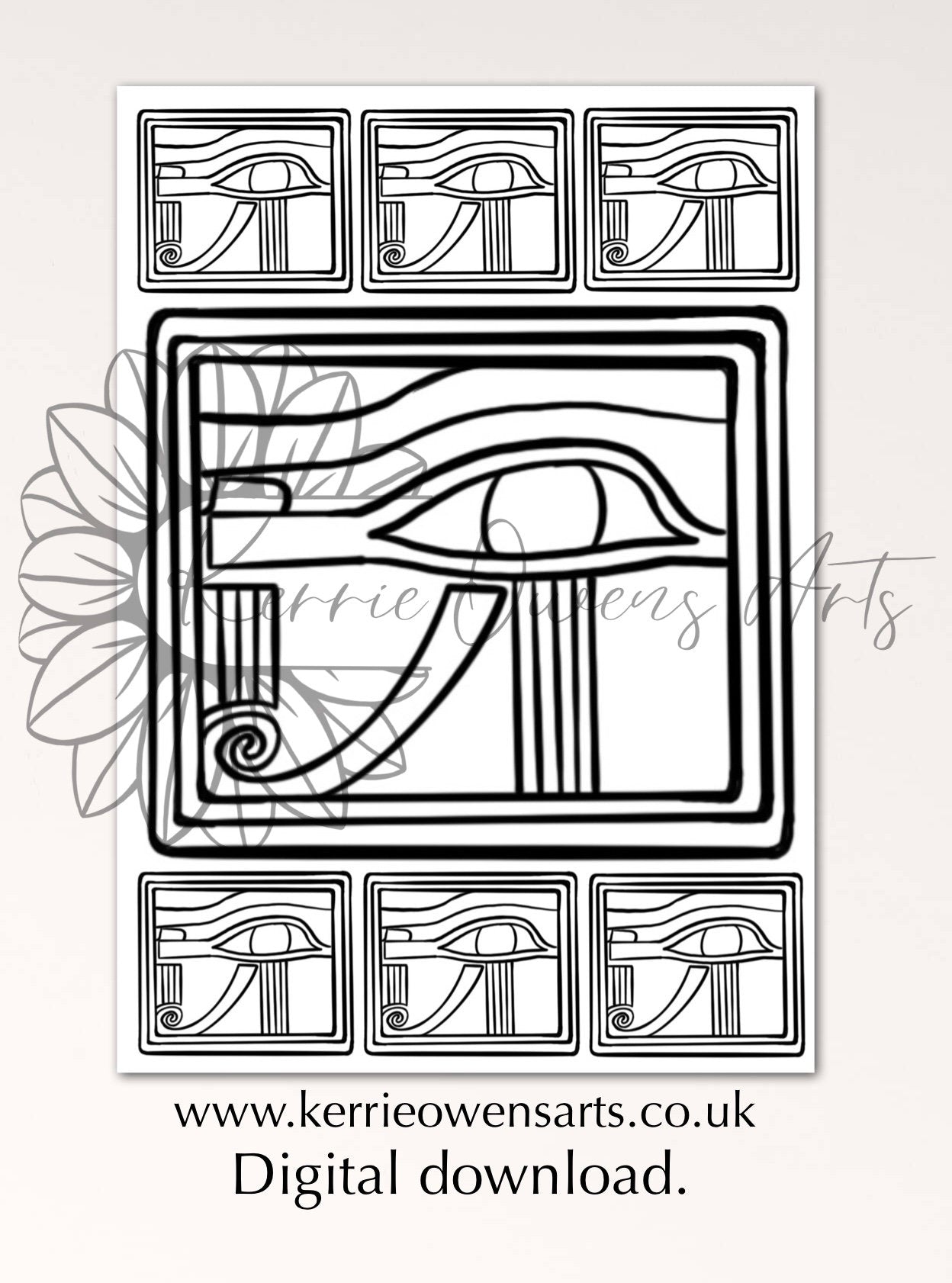 4 pack colouring in pages egypt and ammonites.