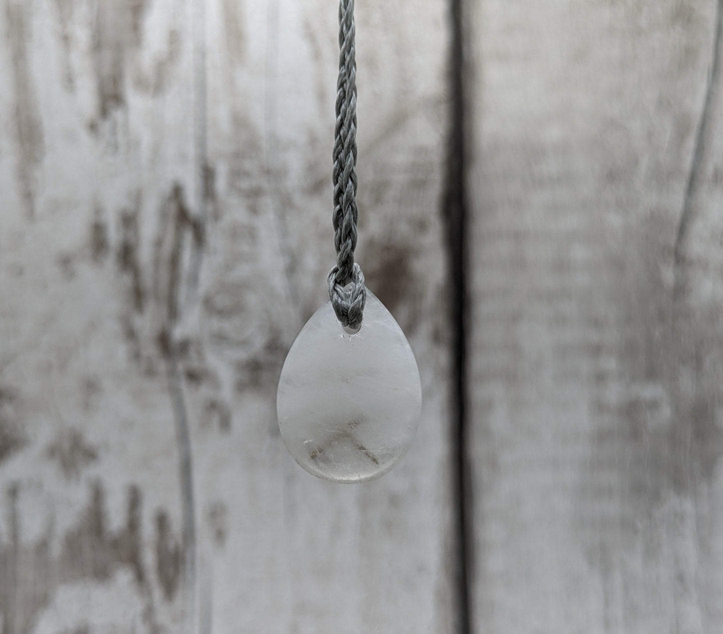 ingwaz quartz palm rune stone pendant.