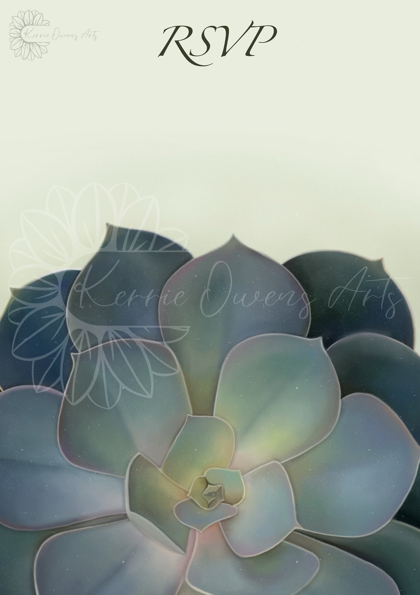 Dark green succulent wedding party stationary pack, digital download.