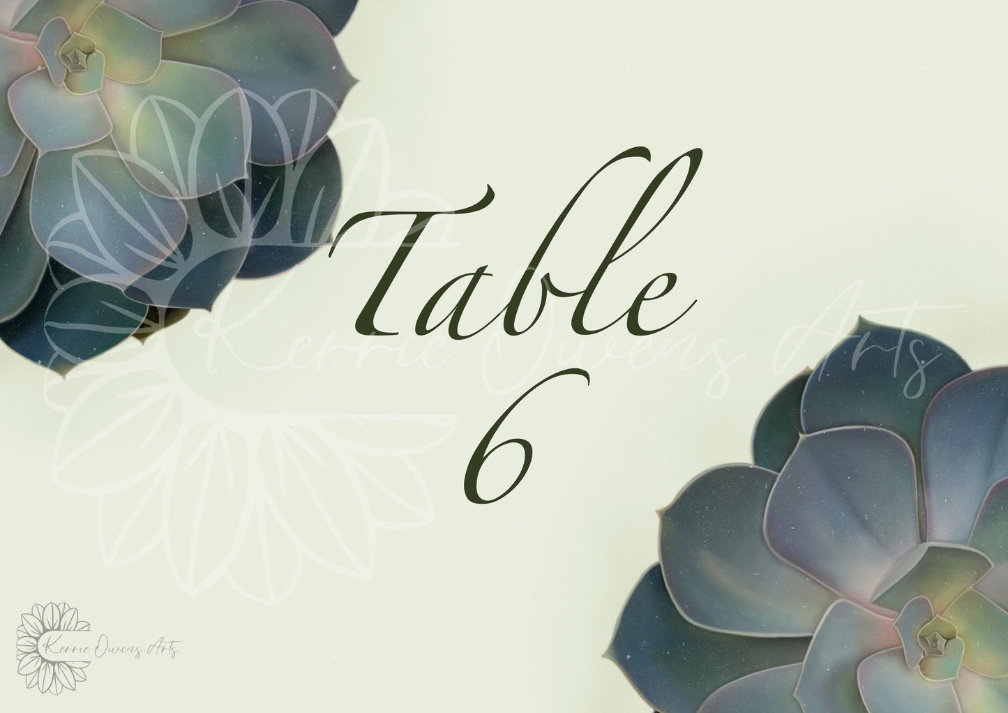 Dark green succulent wedding party stationary pack, digital download.
