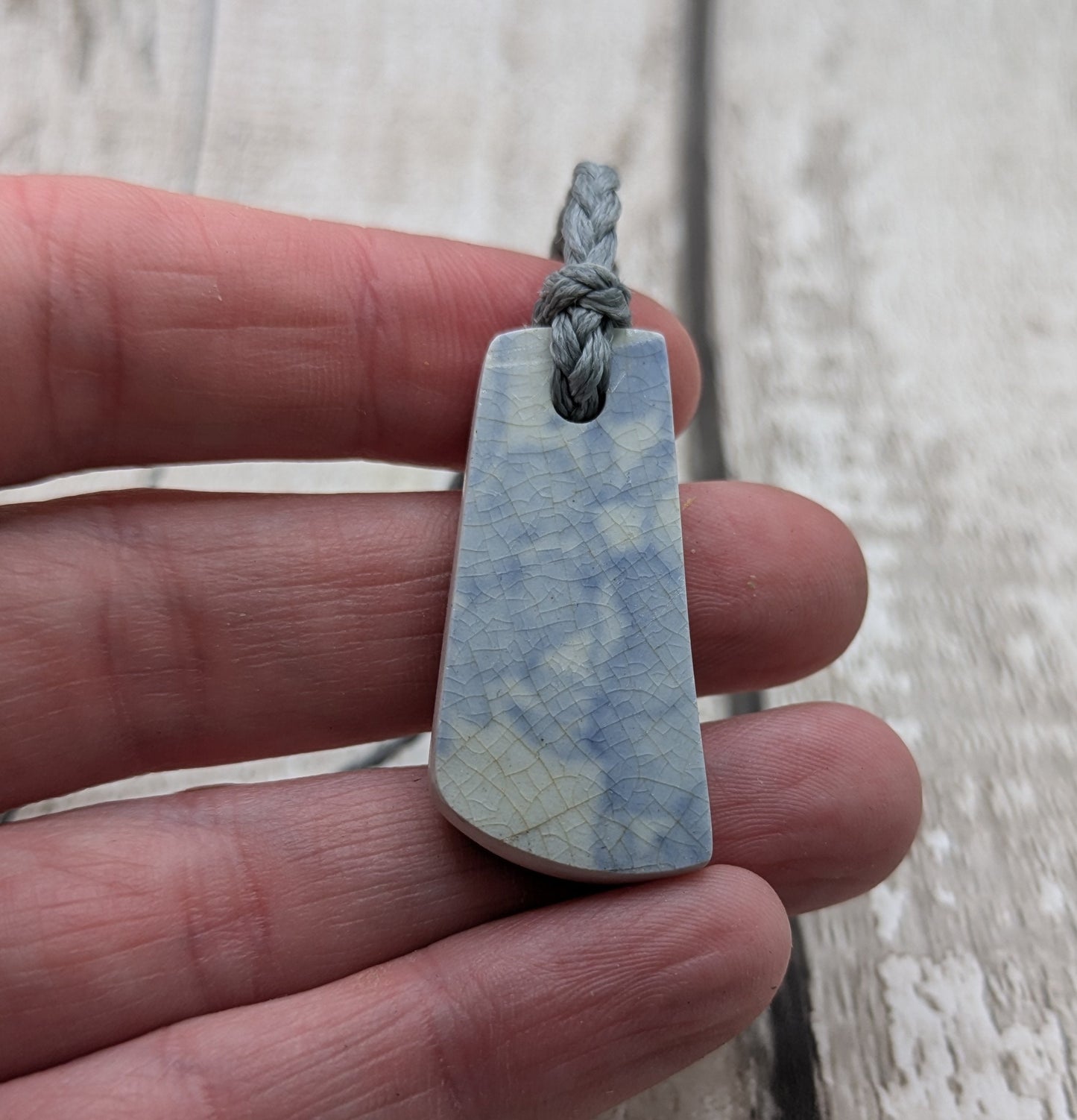 Recycled Beach Combed Pottery Pendant.