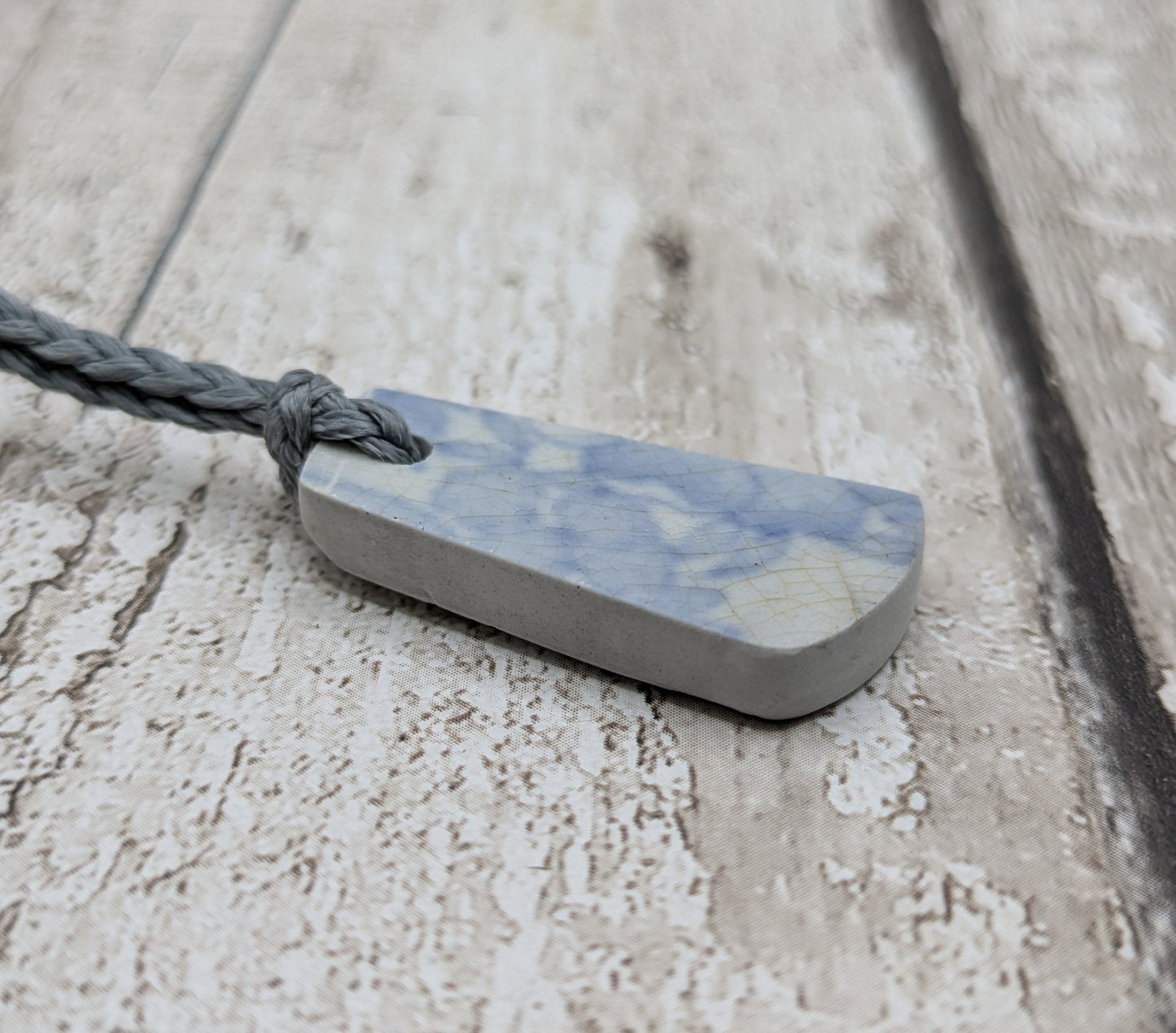 Recycled Beach Combed Pottery Pendant.