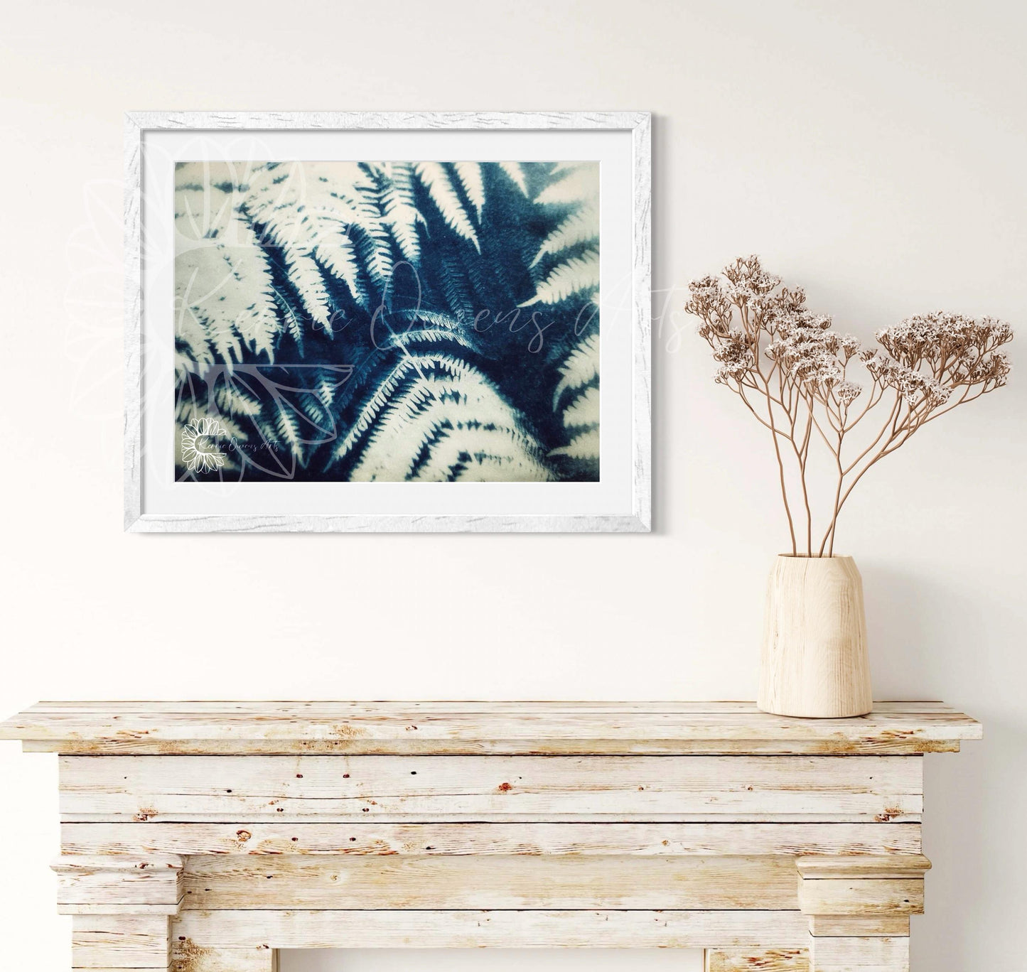 Fern leaf Cyanotype negative template for acetate sheets. Print at home.