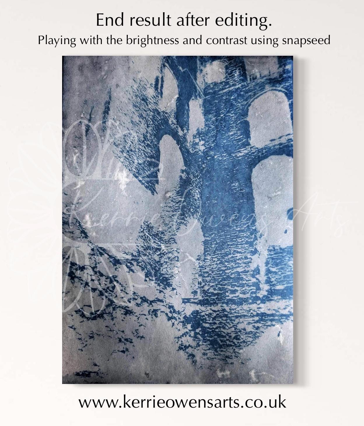 Inside Rochester castle Cyanotype transfer template, digital download, print at home.