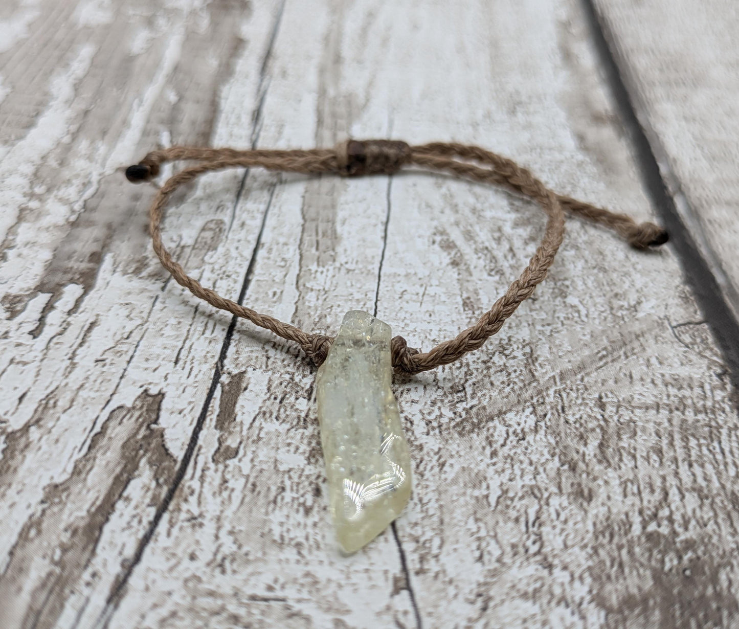 citrine adjustable braided bracelet