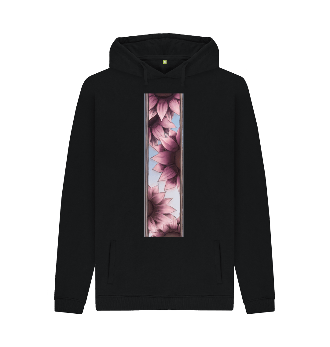 Black Printed Hoody Front