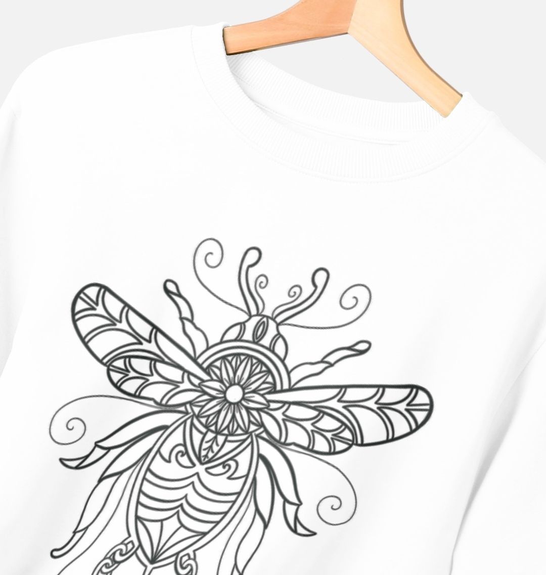 Ladies blacked lined gilded bumblebee sweatshirt.