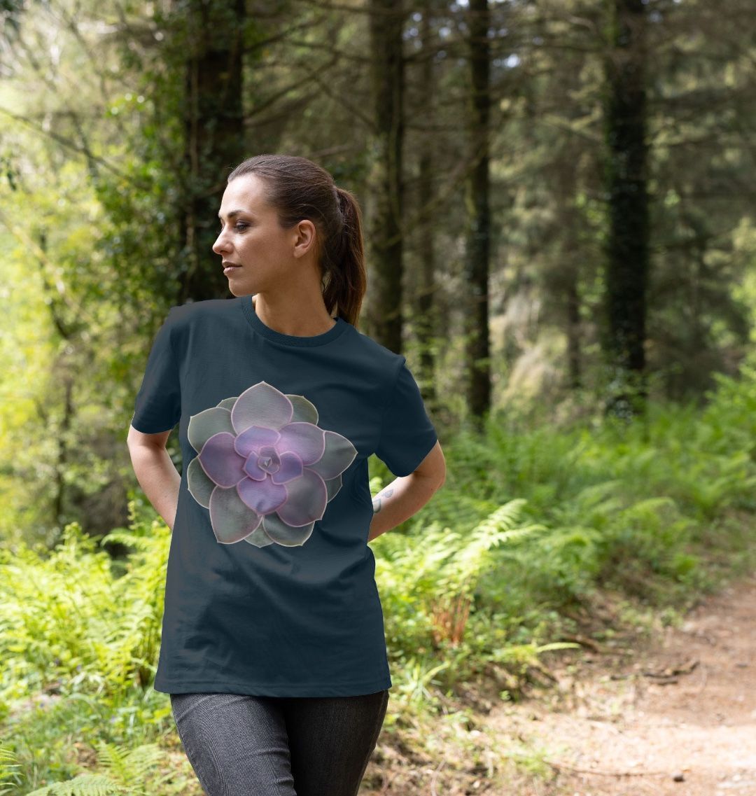 Purple ombre succulent unisex T-shirt.