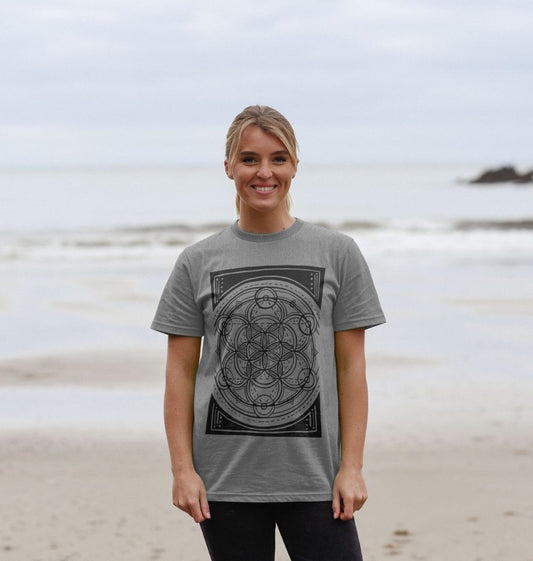 Unisex Geometric flower of life T-shirt.