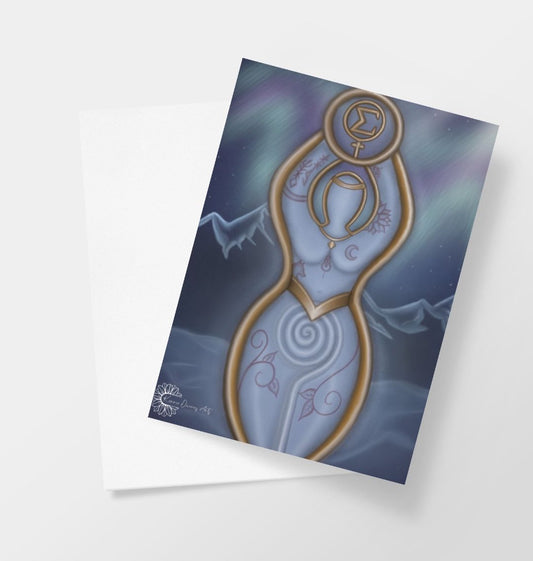 The sigma goddess greetings card.