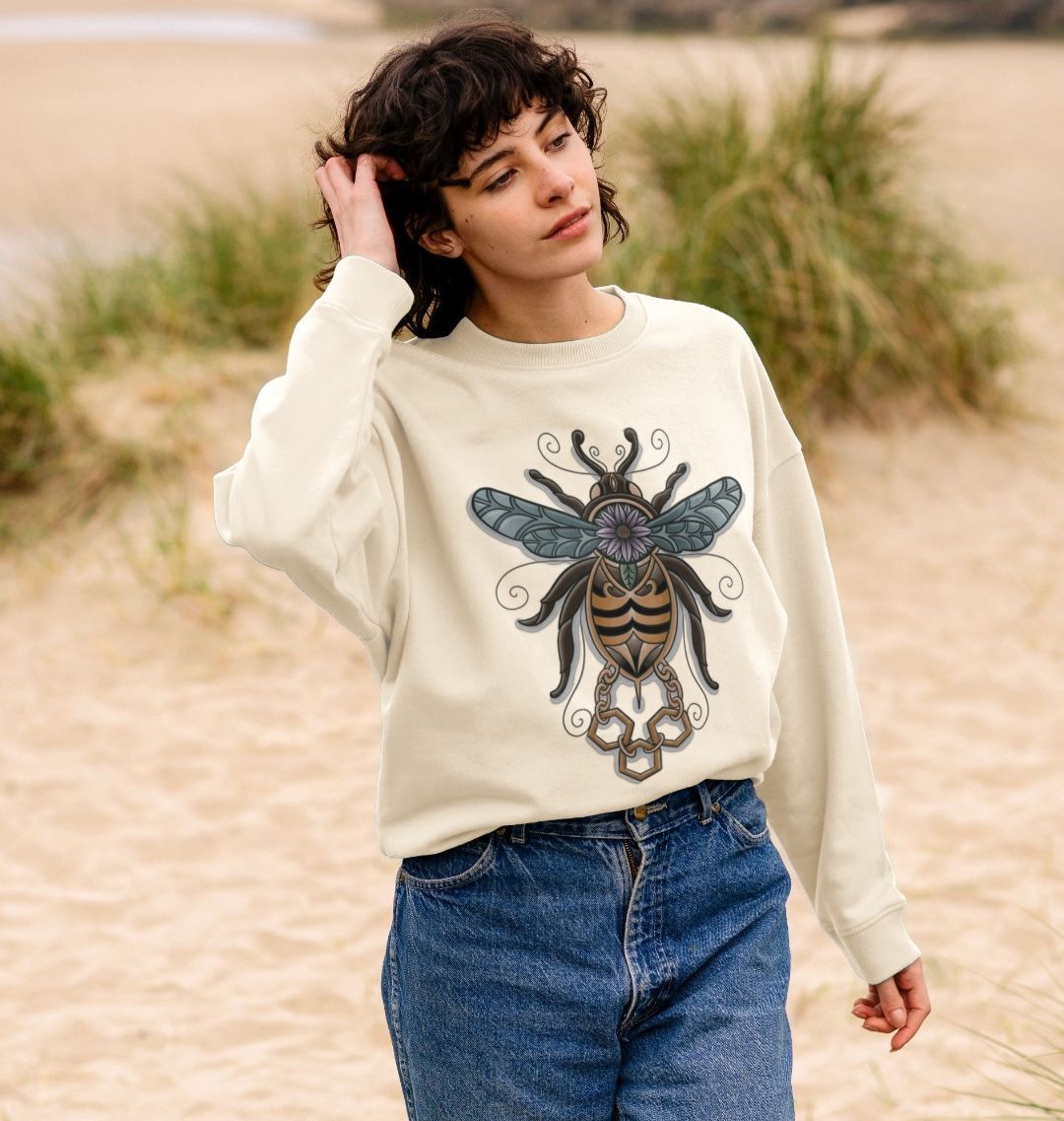 Gilded bumblebee women’s oversized sweatshirt.