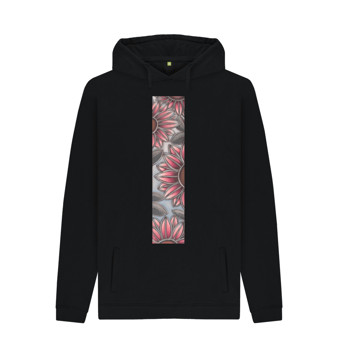 Black Printed Hoody Front