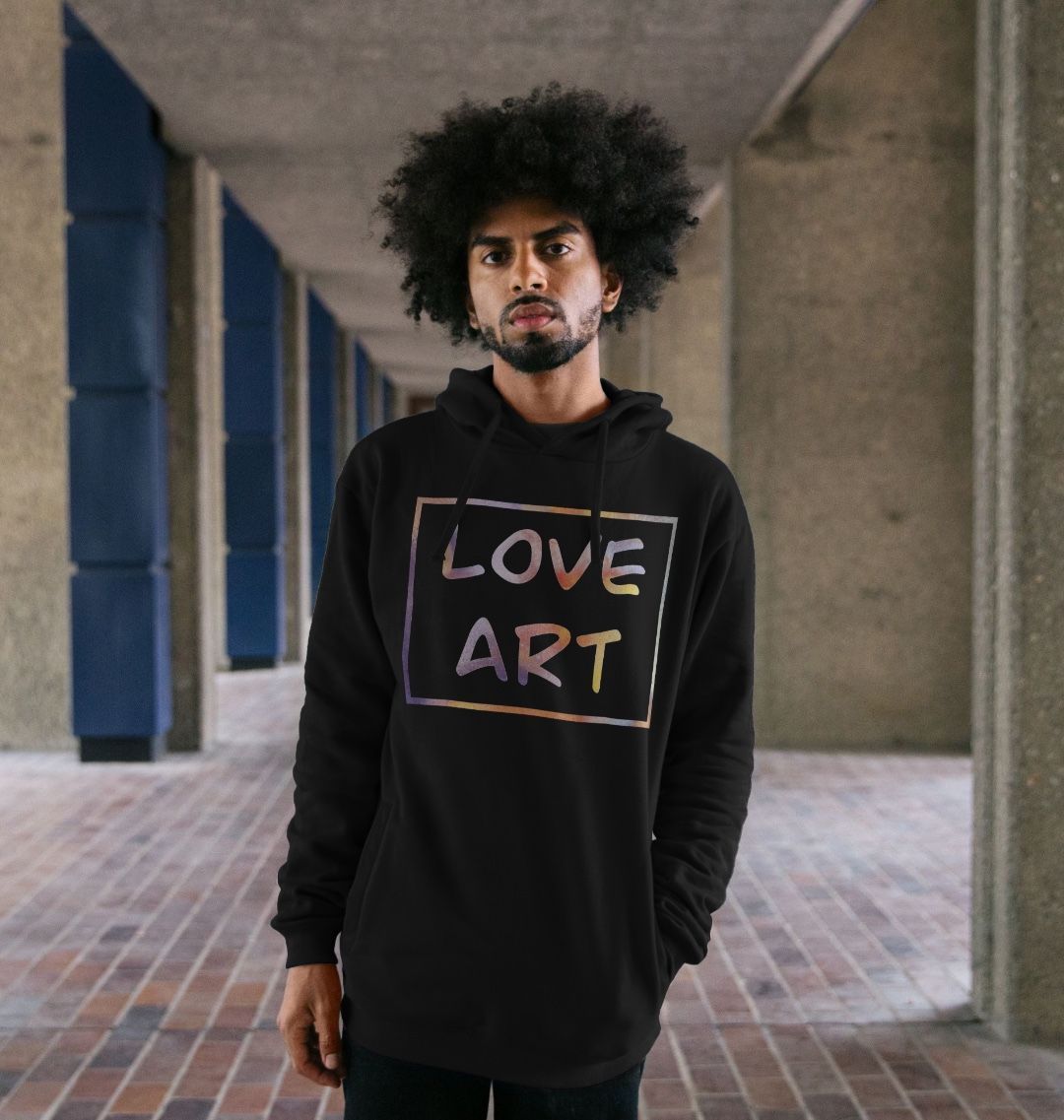 Unisex love art hoodie.