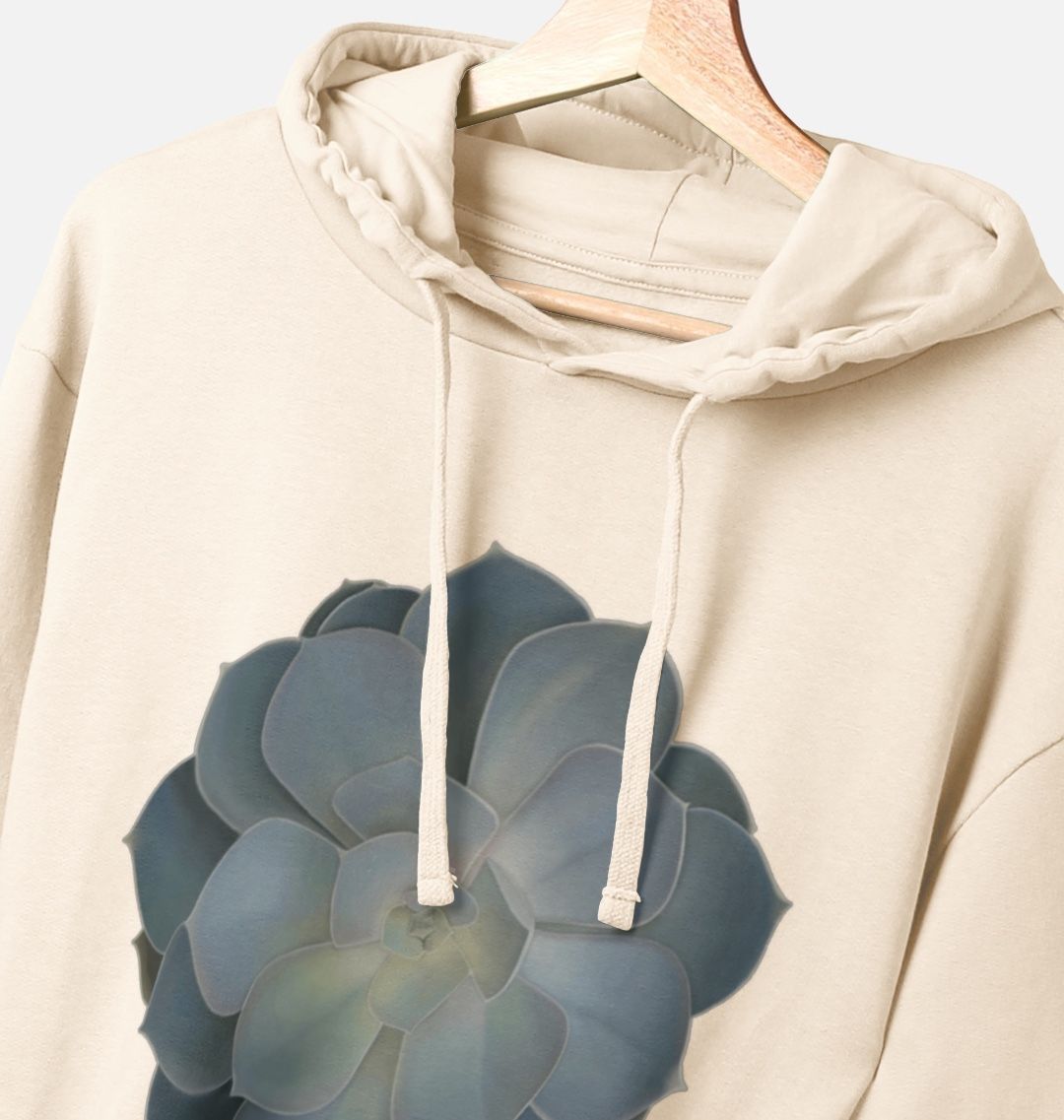 Unisex green ombré succulent hoodie.