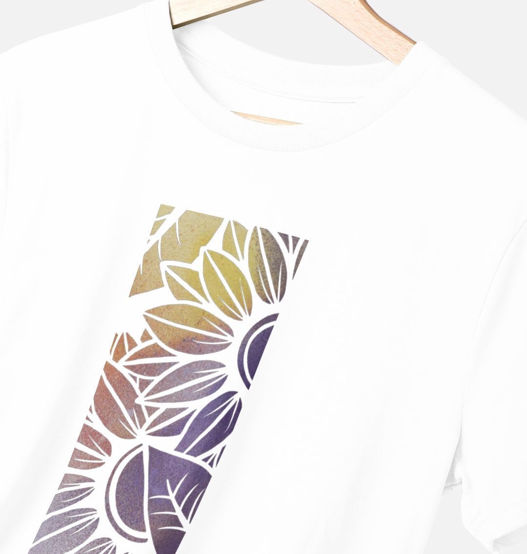 Unisex Rainbow Spray flowers T-shirt.