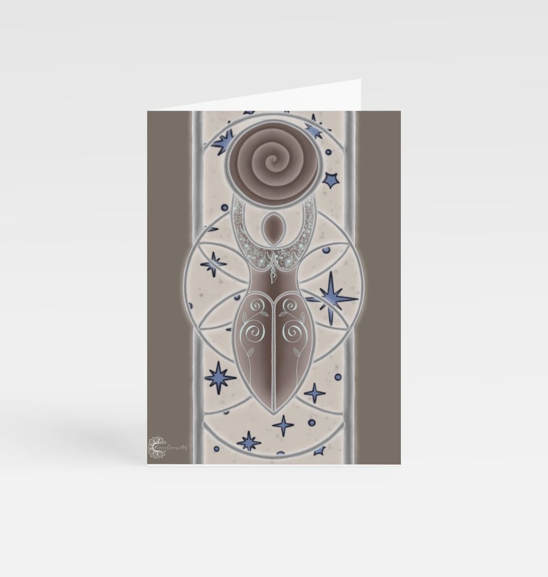 Earthly goddess greetings card.