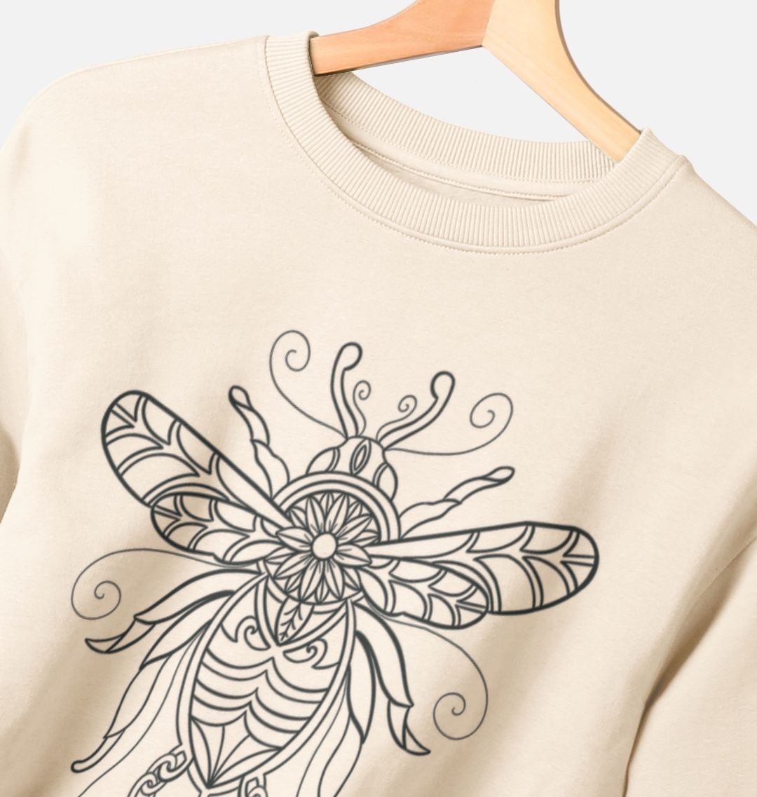 Bumblebee outline oversized women’s sweatshirt.