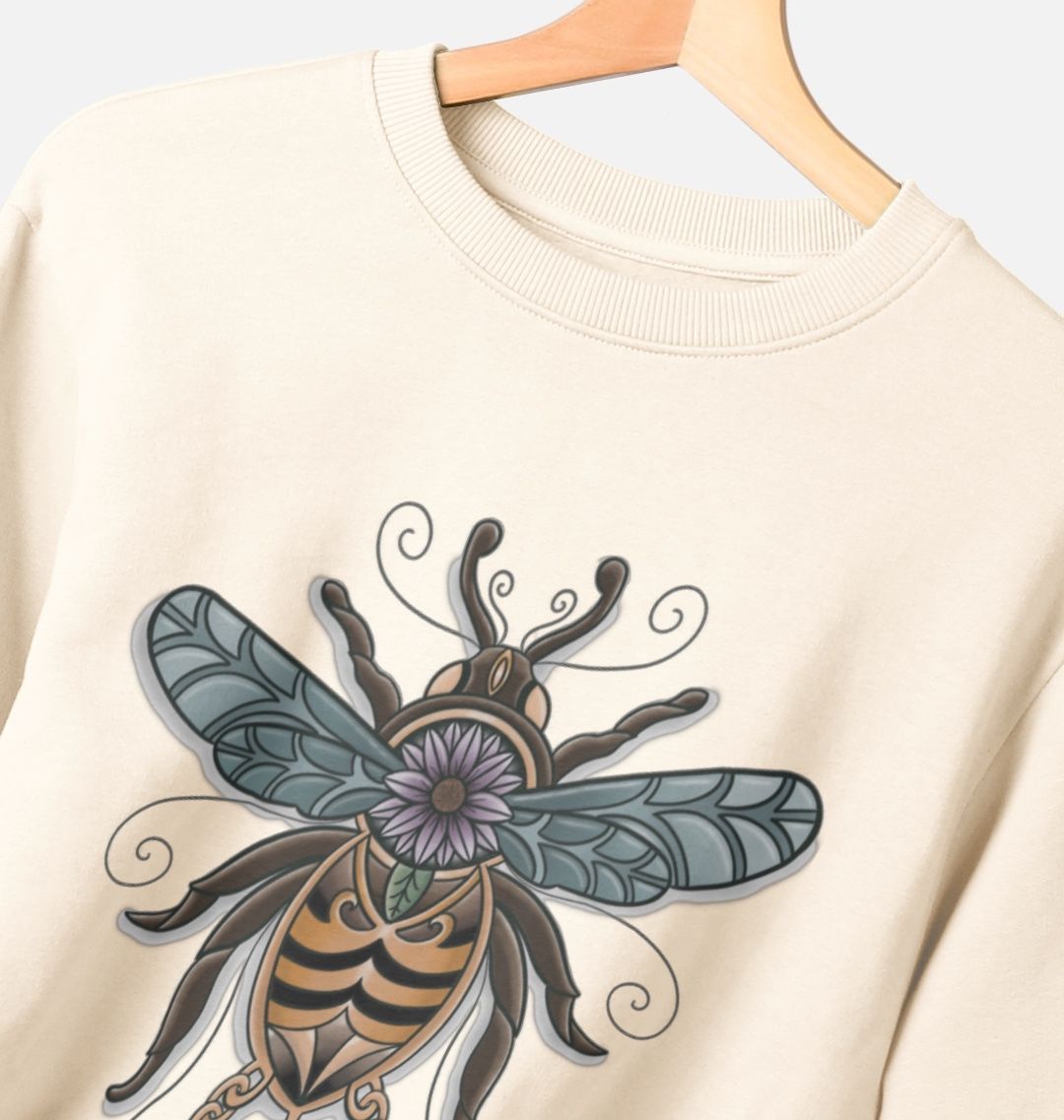 Unisex gilded bumblebee sweatshirt.