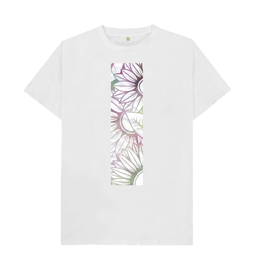 White Unisex Pastel background spray paint T-shirt.