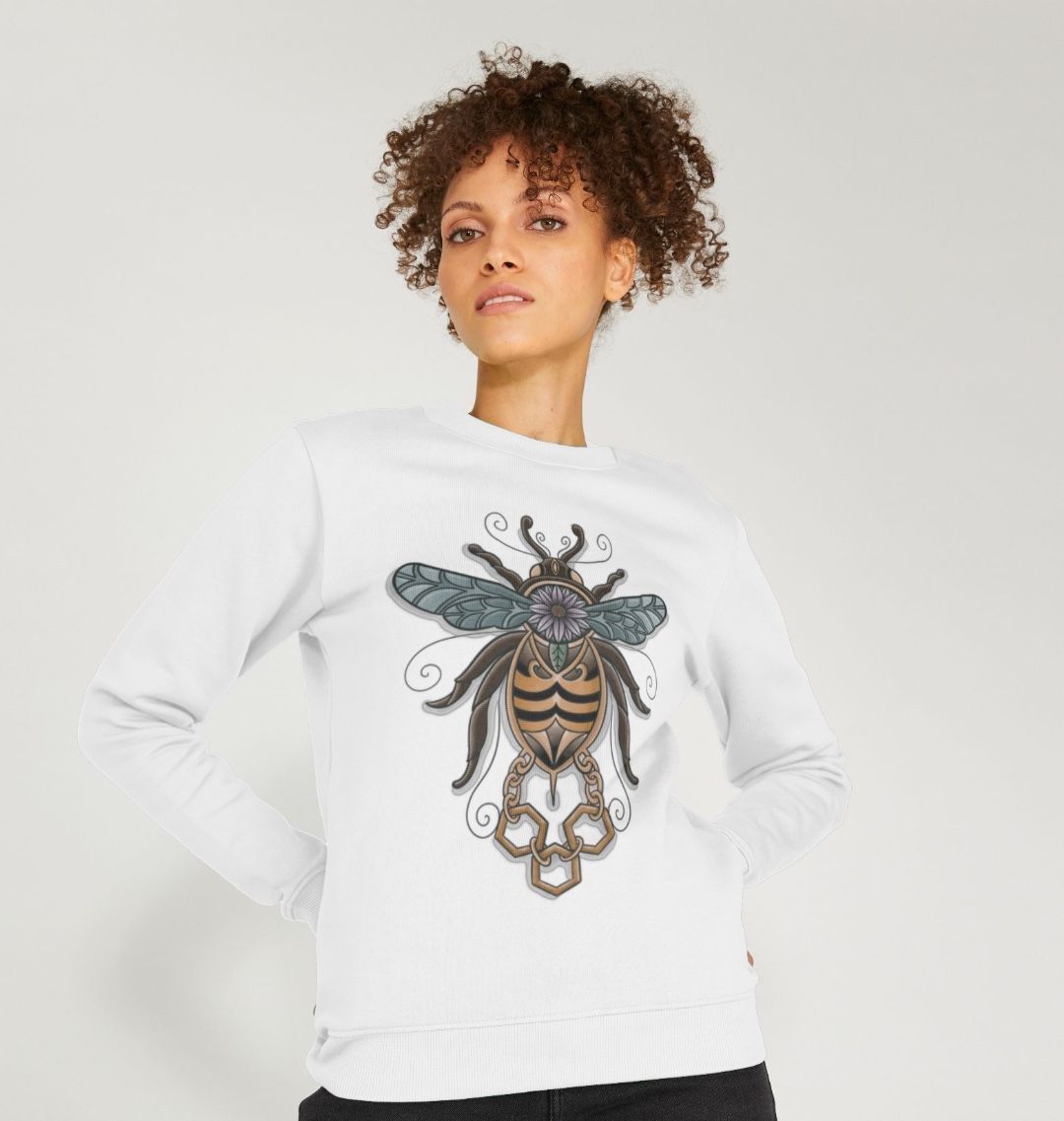 Gilded bumblebee women’s crew neck sweatshirt.