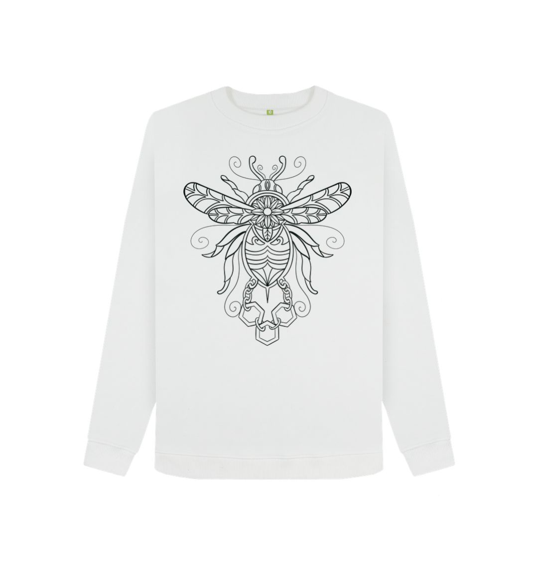 White Ladies blacked lined gilded bumblebee sweatshirt.