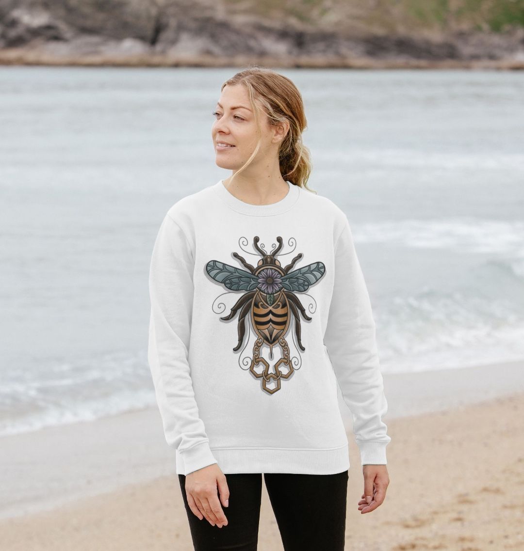 Gilded bumblebee women’s crew neck sweatshirt.