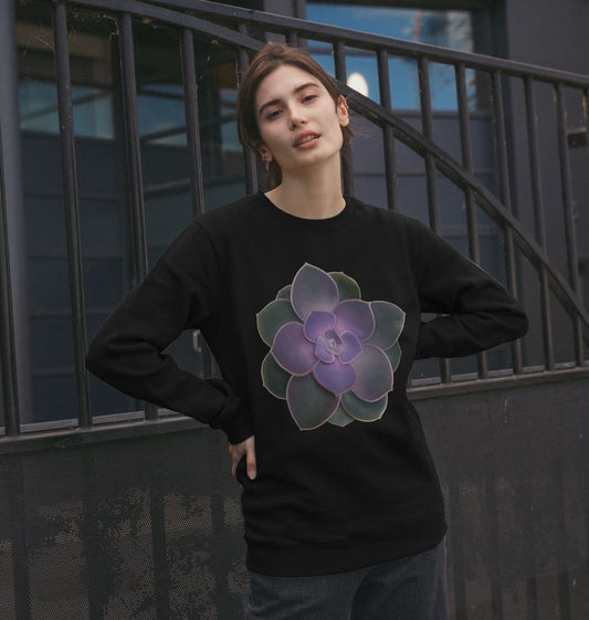 Purple to green ombré women’s sweatshirt.