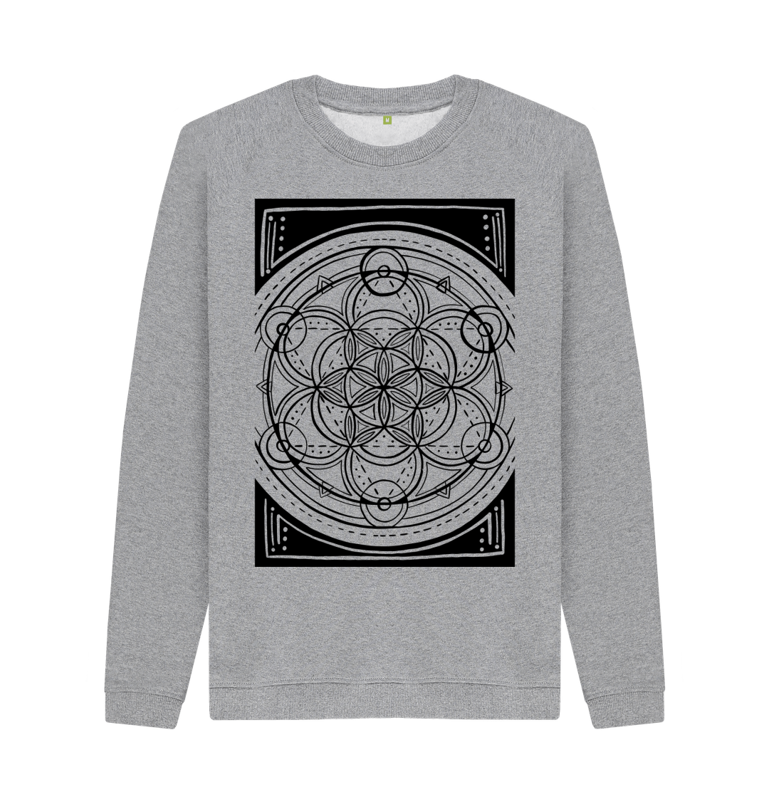 Light Heather Printed Sweater Front