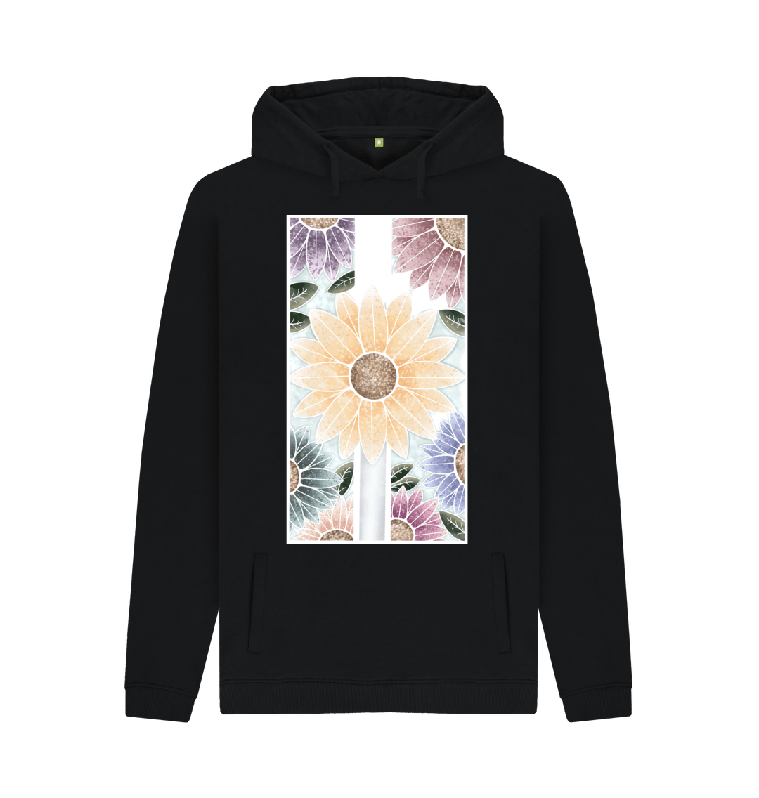 Black Printed Hoody Front